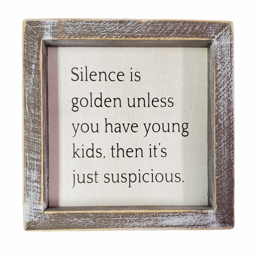 Adams & Co. Silence is Golden Wall Decor